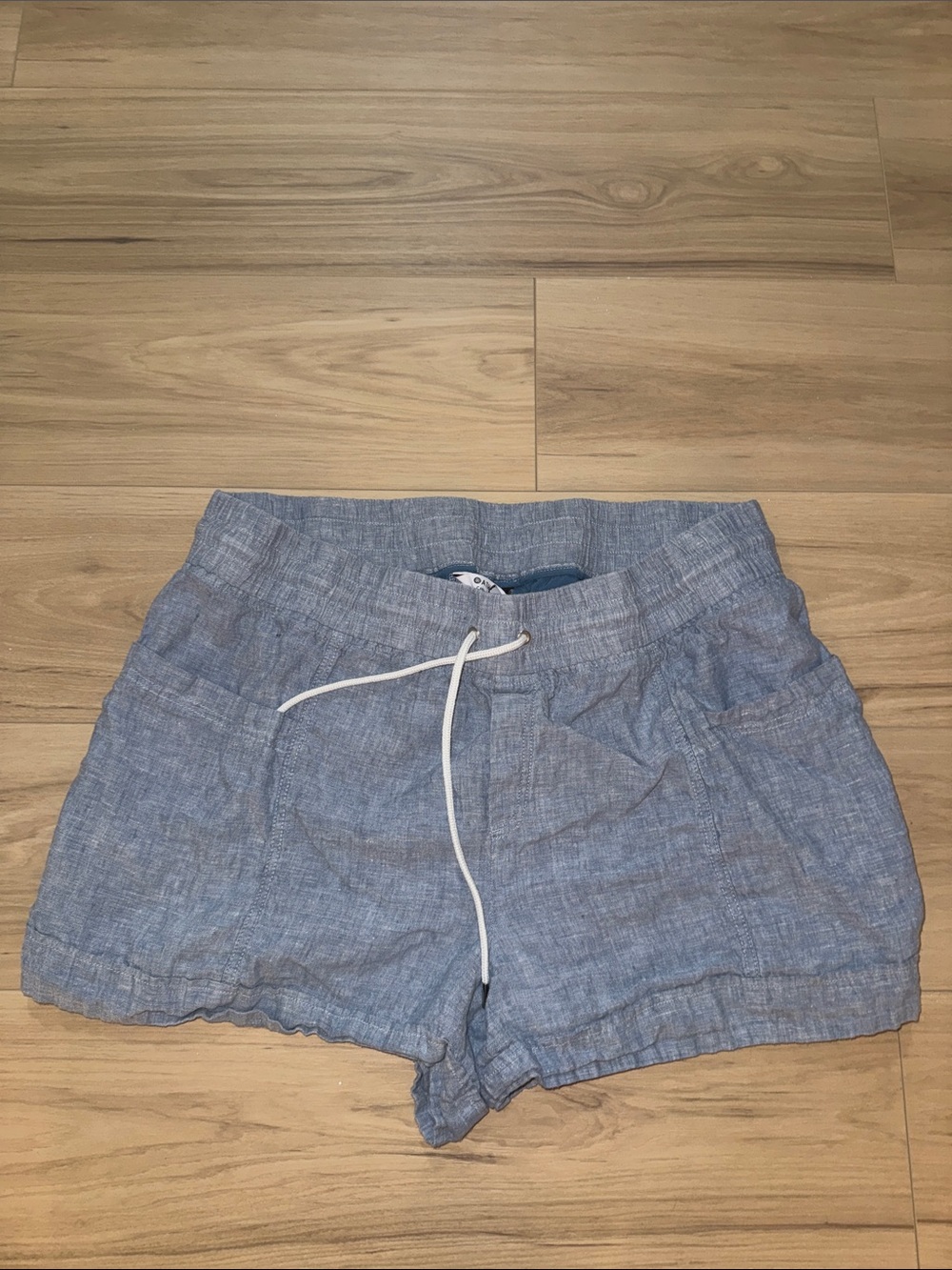 Athleta Light Blue Cabo Linen 4” Women’s Drawstring Shorts